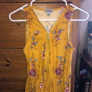 yellow floral romper